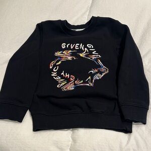 Givenchy Black Kids Sweatshirt with Colorful Graphic